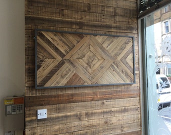 Reclaimed wood wall art