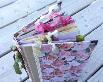 Vintage Rose Junk Journal / Altered Notebook