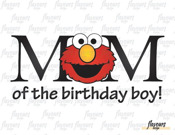 Elmo Mom Birthday Boy Sesame Street Disney Iron On