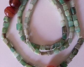 Chrysoprase African Carnelian Beads Necklace, African Beads, Ethnic Beads