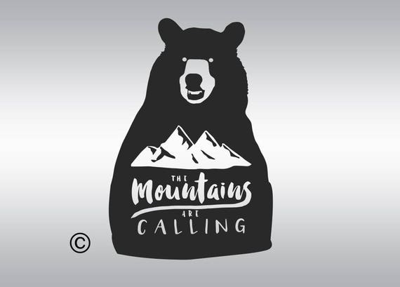 Download The mountains are calling SVG Clipart Cut Files Silhouette