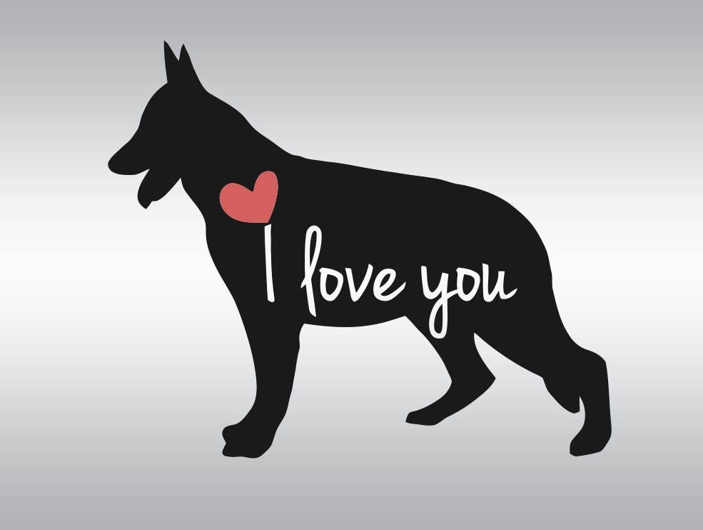 Download German shepherd dog SVG Clipart Cut Files Silhouette Cameo