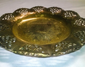 Silver plated vintage plate