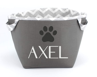 Personalized Embroidered Fabric storage baskets - Customized dog toy box