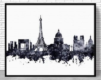 Paris Decor, Paris Print, Paris Skyline, Paris France, Paris Poster, Paris Art Print, Paris Wall Art, Cityscape Art, ArtPrintZone