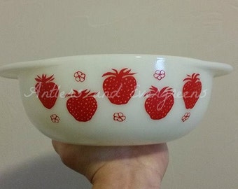 Rare Strawberry Pyrex Decal