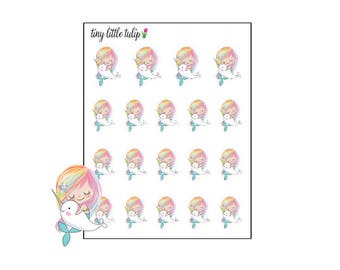 Planner Stickers Mermaid and Narwhal