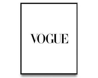 Vogue Print, Vogue Poster, Vogue Logo, Vogue Logo Printable, Fashion Poster Print, Fashion Illustration, Fashion Print