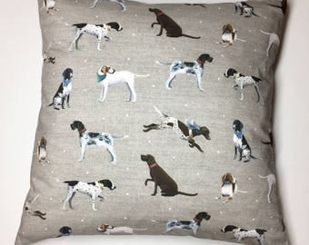 Pointer Dog Cushion Cover in Unique Vintage Natural Colours. Dog lovers. Home Decor, pillow cover, home & living, decorative pillow, 15x15