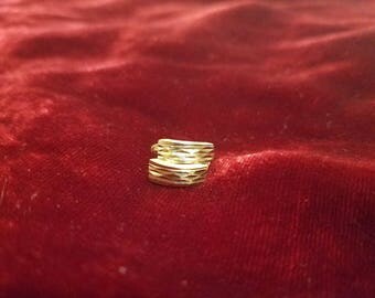 14kt Yellow gold Etched Earrings