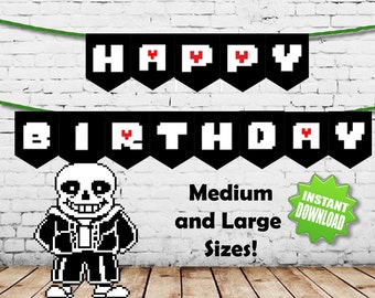 Undertale Happy Birthday Banners
