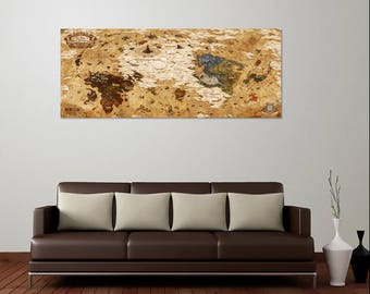 Final Fantasy XIV StormBlood Original Full Map, Special Ultra Wide Size Poster Only