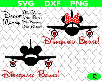 Disneyland Bound SVG bundle, Disneyland SVG , Disney vacation SVG, Mickey mouse plane, svg files for silhouette, cricut, Disney svg files