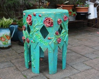 Table, coffee table, side table made of papier-mâché