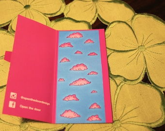 Bookmark pink clouds