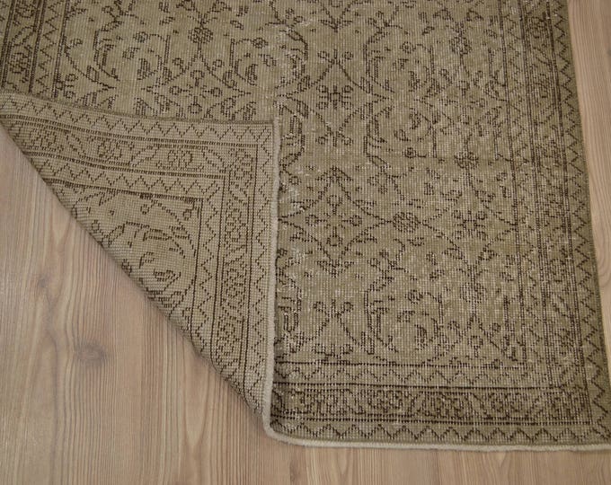 special pattern rug Hand Woven Vintage Rug Oushak Rug Area Rug Unique Rug Organic Wool Rug old Rug carpet * Free Shipping 6.46 x 3 Feet