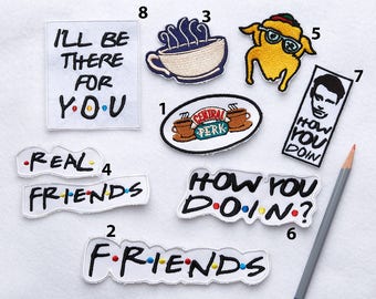 Friends tv show Embroidered patch Patches Jacket patch Patch collection Friends patches 90s patches Iron on Movie patch Vintage patch 013
