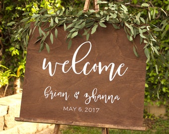 Rustic Wood Wedding Welcome Sign - Wedding Welcome Sign - Welcome To The Wedding Sign - Wooden Welcome Sign