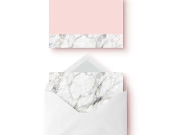 Marble Stationary, Stationary Set, Pink Stationary, Notecards, Thank You Card, Note Cards, Classic Stationary, Gifts for Her