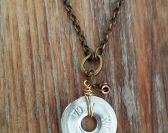 Bullet casing short necklace