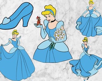 Cinderella Svg Clipart, Cinderella Princess SVG, Disney Princess svg, png files. Cinderella clipart, Disney clip art, cuttable disney png