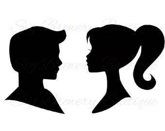 Barbie, ken svg, png, dxf for cricut, silhouette studio, cut file, cutting machines, vinyl decal, stencil template, t shirt design