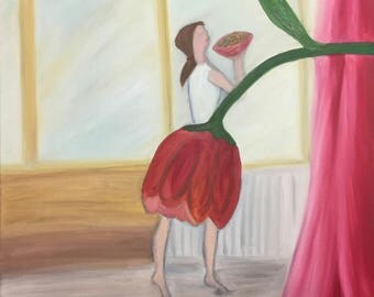 Mamma and the pasta # oil # canvas