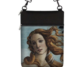 womens laptop bag 13.3 laptop sleeve macbook pro 13 case Acer Aspire Dell XPS Asus laptop case zipper pocket Boho Birth of Venus MTO