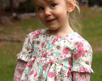 Little Girls Dress Sewing Pattern PDF Download MCM Studio Designs The Clarissa Dress