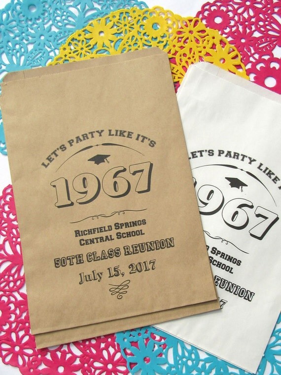 Class Reunion Favors Class Reunion Bags Favors Class