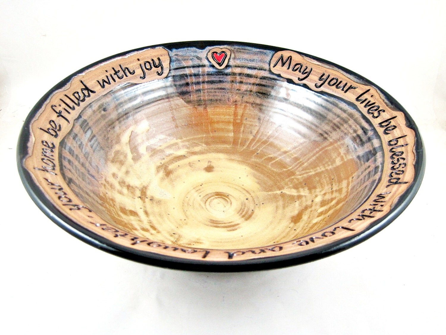 Handmade pottery wedding bowl rustic wedding by Ningswonderworld