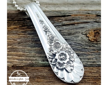 Spoon Necklace Pendant Jubilee Silver Plate MP1301-DBL160