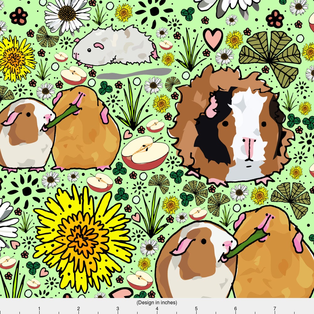 Guinea Pig Fabric Guinea Pigs By Nemki Guinea Pig Cotton
