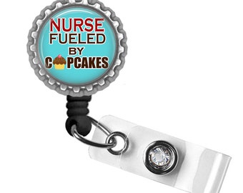 Cupcakes Nurse ID Badge Holder - Nursing Student, Gifts for Nurses, Graduation Gift, Thank You Gift, Nurse Lanyard, Badge Reel