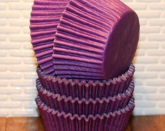 Designer Purple Plum Heavy Duty Cupcake Liners (Qty 40) Purple Plum Cupcake Liners, Purple Plum Baking Cups, Purple Plum Cupcake Wrappers