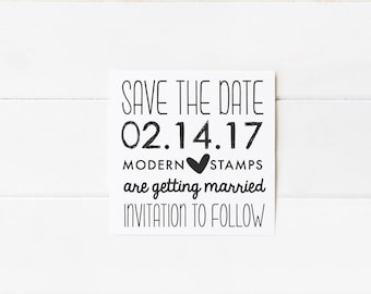 Custom Wedding Stamp Save the Date Stamp Custom Rubber Stamp Custom Stamp Personalized Stamp Modern Save the Date D12