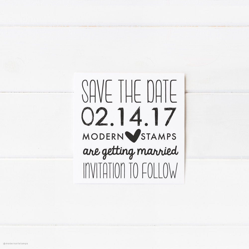 Custom Wedding Stamp Save the Date Stamp Custom Rubber