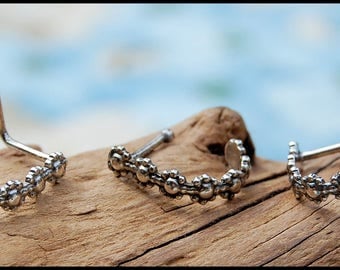 Sterling Silver Nose Ring / Nose Cuff / Patterned Nose Ring / Unique Nose Jewelry / Rock Your Nose - CUSTOMIZE
