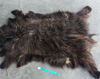 Black Cashmere Goat Hide- Long Hair Lot No. 25060TURQ