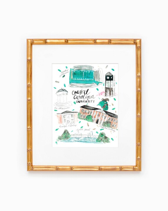 Coastal Carolina Map Print