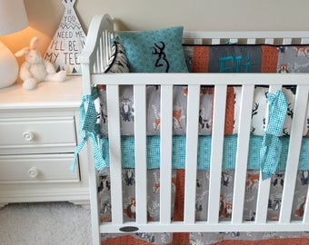 teal crib bedding | etsy teal crib bedding | etsy
