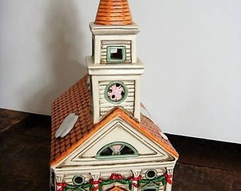 Colonial Village Church Lefton Colonial Village Christmas Village 1989