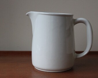 Vintage Arabia Finland White FL Pitcher / Jug by Kaj Franck, Scandinavian Modern Kitchen Ware