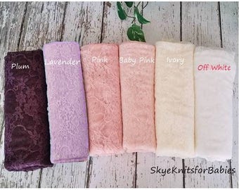 Newborn Stretch Lace Wrap, Baby Lace Wrap, Newborn Stretch Wrap, Newborn Wrap, Layering Fabric, Newborn Props, Ready to Ship