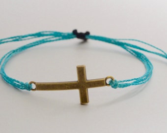 Cross Bracelet, Adjustable Cross Bracelet, Spiritual Bracelet