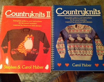 Vintage 1988 Countryknits Books Knitting Patterns Carol Huber