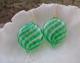 Venetian Murano Blown Glass Earrings