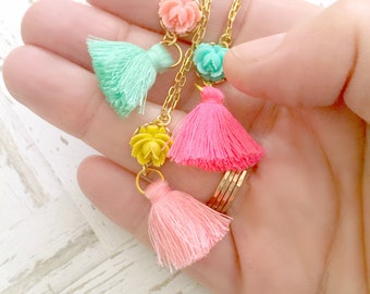 Girls Tassel Necklace, Jewelry for girls, gift for kids, kids jewelry, necklace for girls