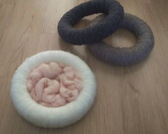 Newborn Posing Ring,Wool Posing Ring,Woolly Photography Posing Aid,Baby Photography Prop,Woolly Posing Nest Ring,Baby Photo Prop,Round Ring