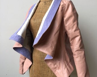 Pink Lady Swing Jacket- Leather Jacket- Pink Leather Jacket- Ready to Ship- Size Small- Leather Coat